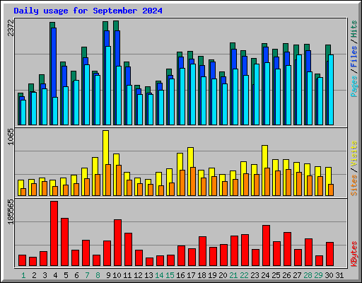 Daily usage for September 2024