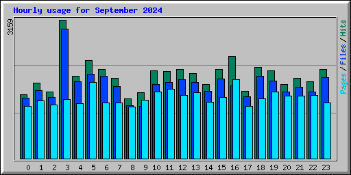 Hourly usage for September 2024