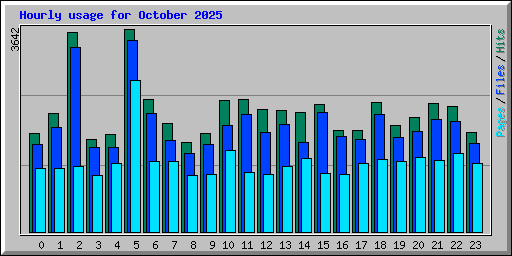 Hourly usage for October 2025