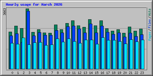 Hourly usage for March 2026