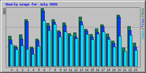 Hourly usage for July 2026